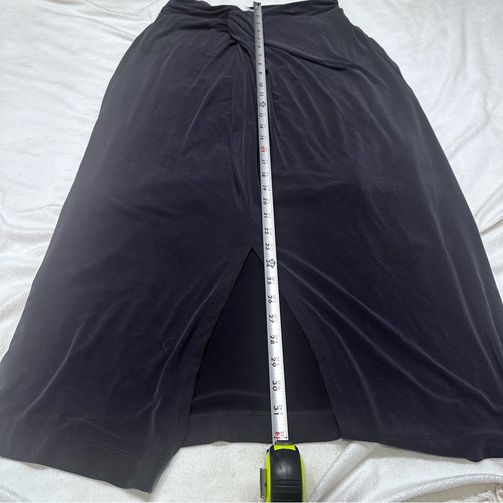 Anthropologie Dark Gray Twisted Front Maxi‎ Skirt - Picture 4 of 8